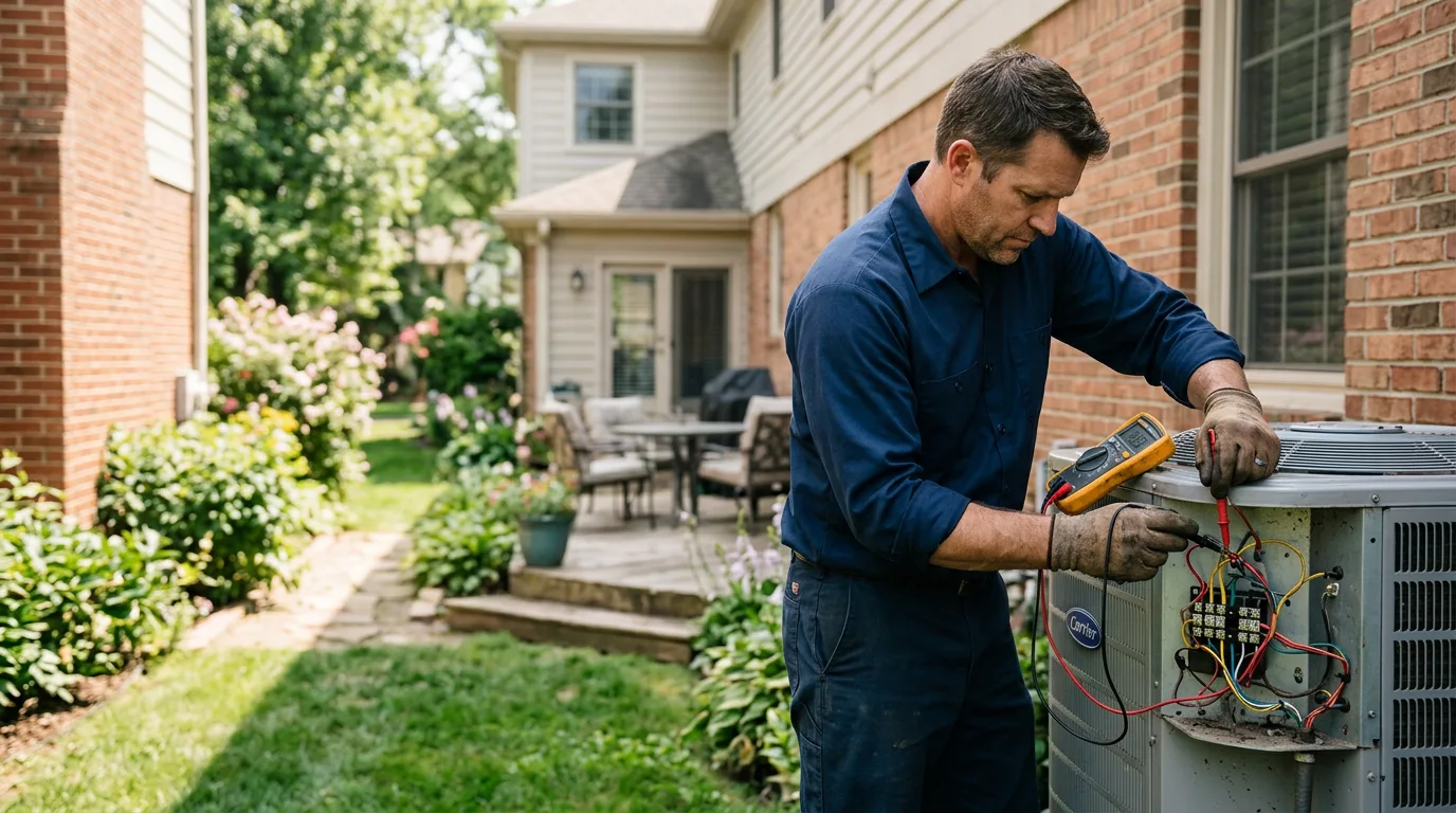 HVAC technician working near Wapanucka, OK